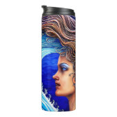 Eigen naam Fantasy Ocean Zee Wave Goddess Thermosbeker (Geroteerd rechts)