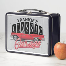 Eigen naam Faux Neon 1950 Classic Car Garage