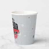 Eigen naam Faux Neon 1950 Classic Car Garage Papieren Bekers (Links)