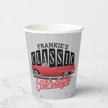 Eigen naam Faux Neon 1950 Classic Car Garage