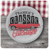 Eigen naam Faux Neon 1950 Classic Car Garage Papieren Bordje