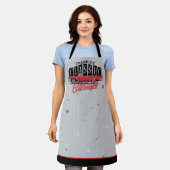 Eigen naam Faux Neon 1950 Classic Car Garage Schort (Gedragen)