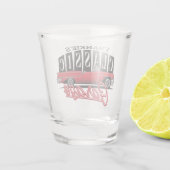 Eigen naam Faux Neon 1950 Classic Car Garage Shot Glas (Achterkant)