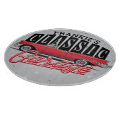 Eigen naam Faux Neon 1950 Classic Car Garage Snijplank (Hoek)