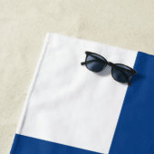 Eigen naam Finse vlag badhanddoek (In situ)