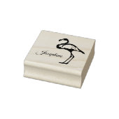 Eigen naam Flamingo Custom Tropical Rubberstempel (Stempel)