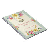 Eigen naam Floral Roos Gold Quote Notitieboek (Rechterzijde)