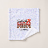 Eigen naam Football mam | MOEDERDAG Bad Handdoek (Wasdoekje)