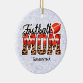 Eigen naam Football mam | MOEDERDAG Keramisch Ornament (Rechts)