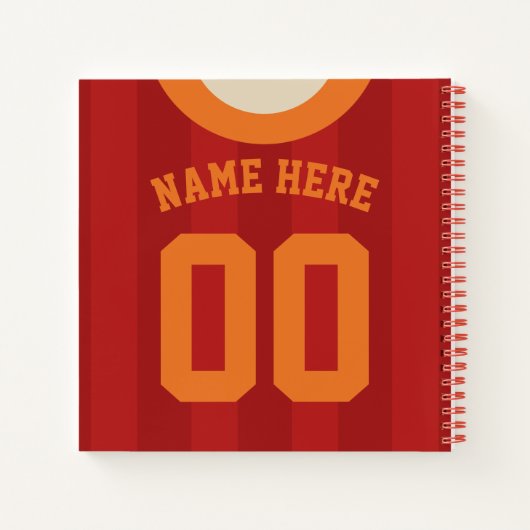 Eigen naam Football Soccer Jersey Notitieboek (Achterkant)