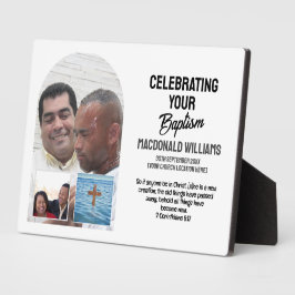 Eigen naam Foto ter viering van uw doop Fotoplaat