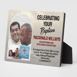 Eigen naam Foto ter viering van uw doop Fotoplaat