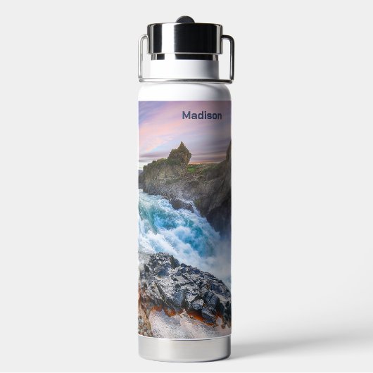 Eigen naam Geitafoss Waterfall, IJsland Waterfles (Achterkant)