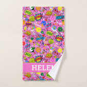 Eigen naam😍 gemengd pickleball roze handdoek (Handdoek)