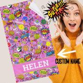 Eigen naam😍 gemengd pickleball roze handdoek