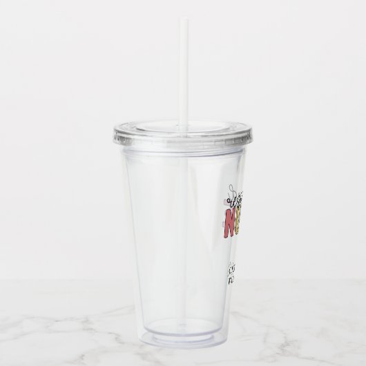 Eigen naam geregistreerd zuster RN Verpleeglijk Af Acryl Drinkbeker (Rechts)