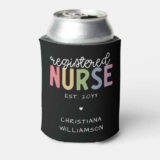 Eigen naam geregistreerd zuster RN Verpleeglijk Af Blikjeskoeler (Blikje Achterkant)