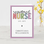 Eigen naam geregistreerd zuster RN Verpleeglijk Af Kaart (Gele Bloem)