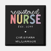 Eigen naam geregistreerd zuster RN Verpleeglijk Af Magneet (Voorkant)