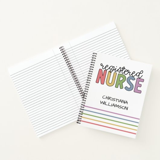 Eigen naam geregistreerd zuster RN Verpleeglijk Af Notitieboek (Binnen)