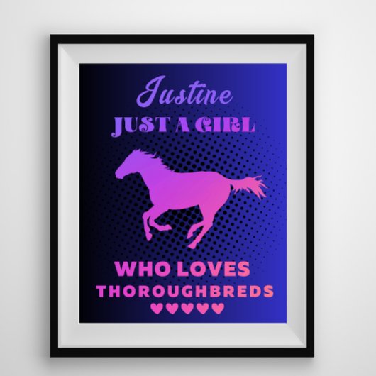 Eigen naam gewoon een meisje dat van Thoroughbreds Poster