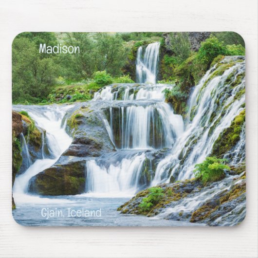Eigen naam Gjain Waterfall, IJsland Muismat (Voorkant)