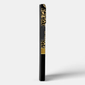 Eigen naam Gold Damask op Black Weddenschap Gift Case-Mate iPhone Case (Achterkant / Rechts)