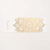 Eigen naam Gold Mandala White Yogamat (Voorkant (horizontaal))
