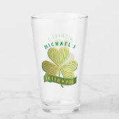 Eigen naam Gold Shamrock St Patrick's Day Glas (Voorkant)
