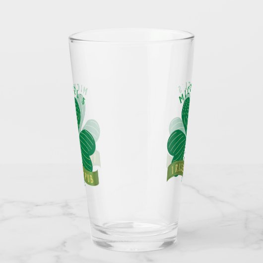 Eigen naam Gold Shamrock St Patrick's Day Glas (Rechts)