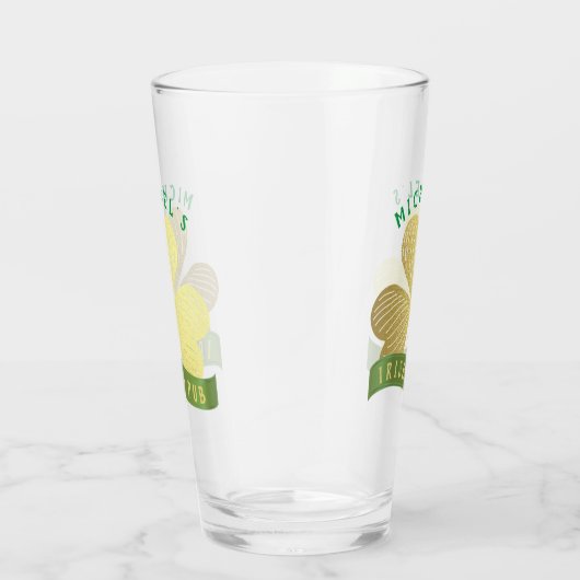 Eigen naam Gold Shamrock St Patrick's Day Glas (Rechts)