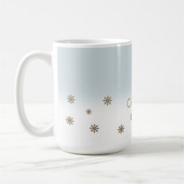 Eigen naam Gold Snowflakes kerstcadeaus Koffiemok