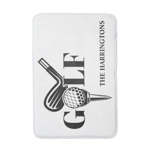 Eigen naam Golf Badmat (Voorkant Verticaal)