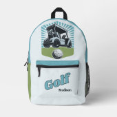 Eigen naam Golf Bedrukte Rugzak (Voorkant)