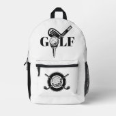 Eigen naam Golf Bedrukte Rugzak (Voorkant)