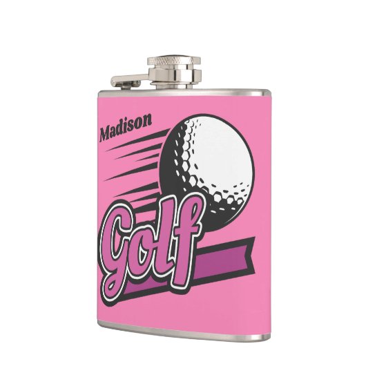 Eigen naam Golf Heupfles (Links)