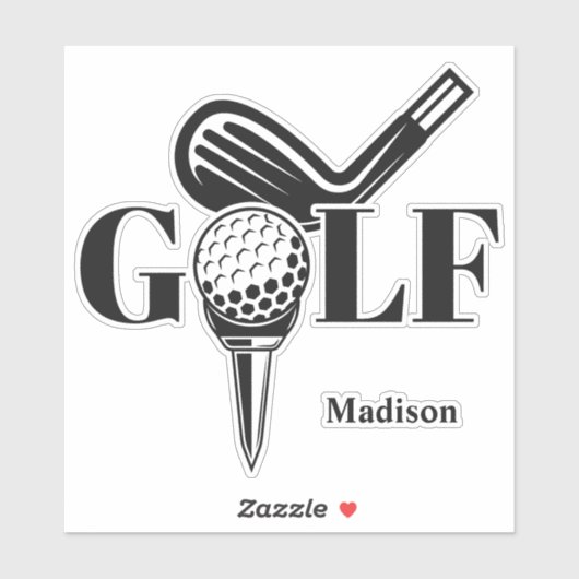 Eigen naam Golf Sticker (Vel)