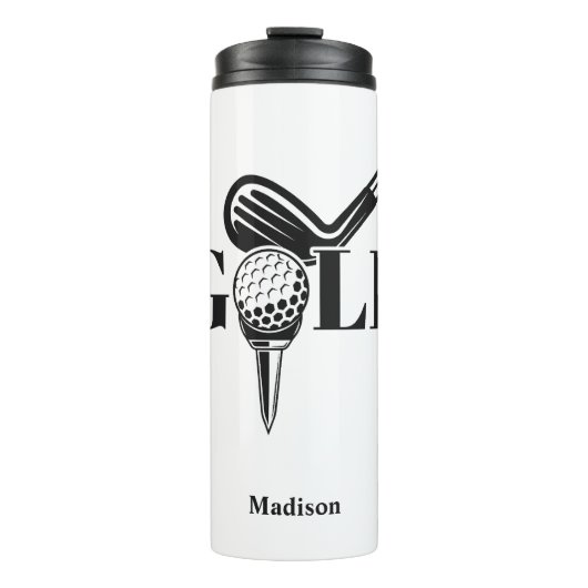Eigen naam Golf Thermosbeker (Voorkant)