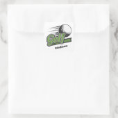 Eigen naam Golf Vierkante Sticker (Tas)