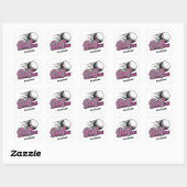 Eigen naam Golf Vierkante Sticker (Vel)