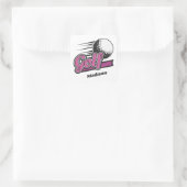 Eigen naam Golf Vierkante Sticker (Tas)