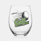 Eigen naam Golf Wijnglas Zonder Voet (Achterkant)
