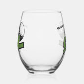 Eigen naam Golf Wijnglas Zonder Voet (Links)