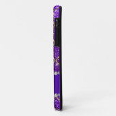 Eigen naam goud in digo paarse glitter moroccan Case-Mate iPhone case (Achterkant/links)