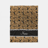 Eigen naam goudglitter cheerlead fleece deken (Voorkant)