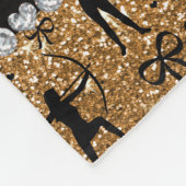 Eigen naam goudglitterarchie fleece deken (Hoek)