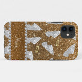 Eigen naam goudglitterengelvleugels Case-Mate iPhone case (Achterkant (horizontaal))
