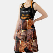 Eigen naam Grill Master BBQ Barbecue Meat Black Schort (Insitu)