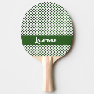 Eigen naam groen stip patroon tafeltennisbatje