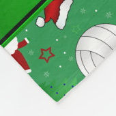 Eigen naam groen volleybalkerstpatroon fleece deken (Hoek)